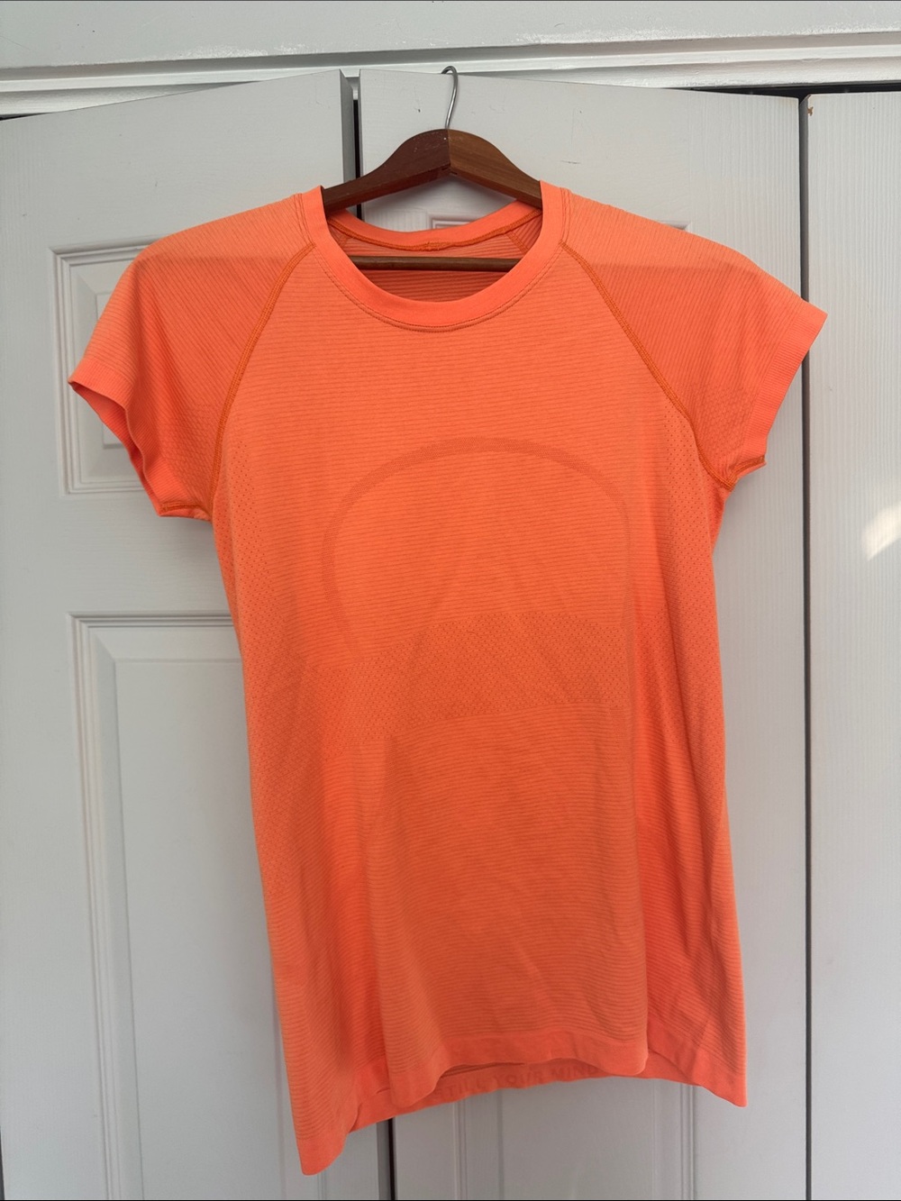 lululemon athletica Short Sleeve Active Tee in Bright Coral